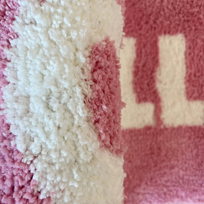 Chill Pill Custom Rug Oval Tufted Rug Bath Mat Door Floor Mat Pink Home Decor Carpet Camping Mat Waterproof Anti-Slip
