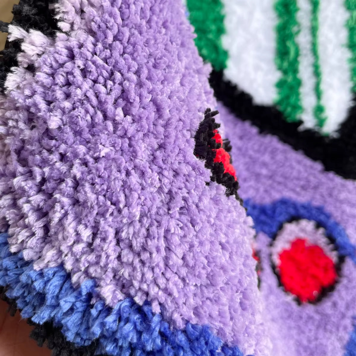 Purple Games Console Tufted Rug Funny Childhood Memories Rug Cute Flocking Carpet Floor Pad anti Slip Doormat Aesthetic Home Pad