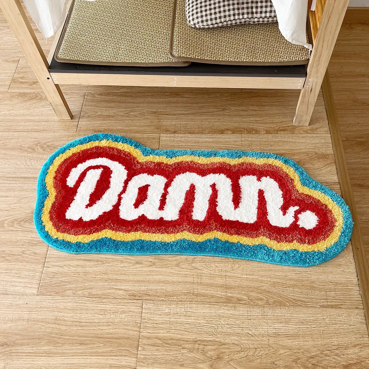 Letter Element Rug Rainbow Fluffy Tufted Rug Nordic Entrance Rug Area Rugs Funny Bathroom Bedroom Floor Mats