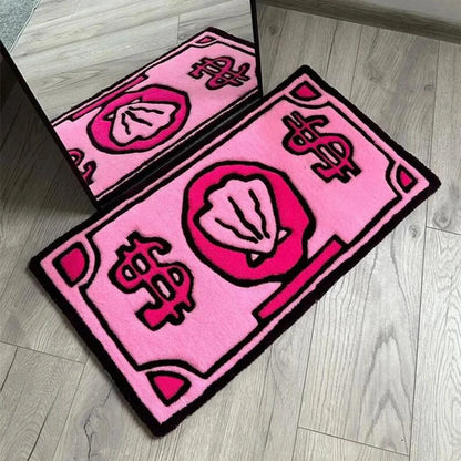VIKAMA Coin Pattern Rug SpongeBob Style Home Bedroom and Living Room Floor Mat Non-Slip Anti-Fouling Carpet Home Decoration