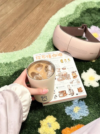 Floral Tufted Carpet Garden Green Style Carpet Soft Pile Sofa Rug Anti-slip Indoor Floor Footer Bedroom Bedside Footer