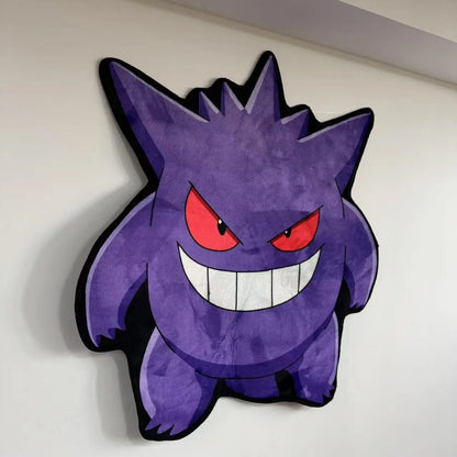 Pokemon Purple Gengar Hanging Rugs Tapestry Home Bedroom Deco Door Kitchen Mats Living Room Hanging Rugs Kids Children Gifts