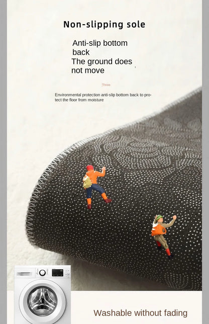 VIKAMA Cartoon Poached Egg Carpet Bedside Blanket Absorbent Bathroom Floor Mat Living Room Sofa Coffee Table Rug Home Decoration