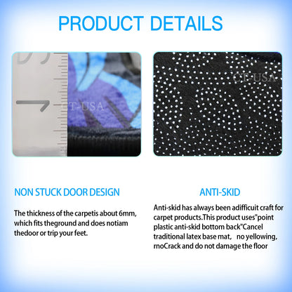 Pokemon Purple Gengar Hanging Rugs Tapestry Home Bedroom Deco Door Kitchen Mats Living Room Hanging Rugs Kids Children Gifts