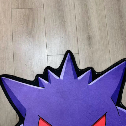 Pokemon Purple Gengar Hanging Rugs Tapestry Home Bedroom Deco Door Kitchen Mats Living Room Hanging Rugs Kids Children Gifts