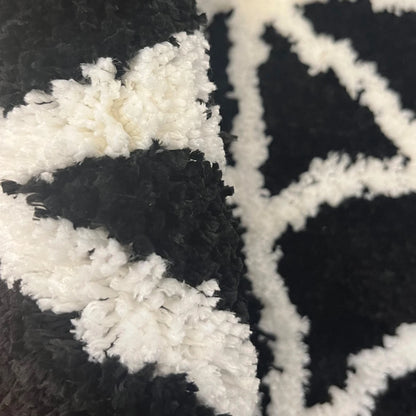 Black Spider Web Halloween Tufting Rug Funny Bathroom Decor Spooky Gothic Bath Mat Non-Slip Tufted Mat for Front Door Living