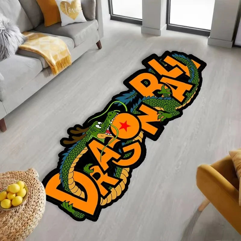 Anime Dragon Ball Logo LIrregular Area Soft Rugs Bedroom Deco Door Floor Anti-slip Bedside Plush Soft Carpets Kids Birthday Gift