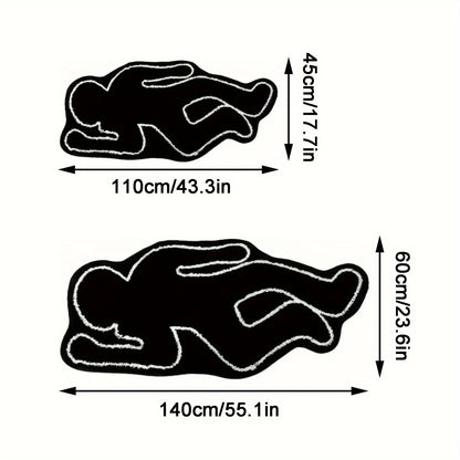 VIKAMA Cartoon Abstract Carpet Home Decoration, Suitable for the Entrance Bathroom Non-slip Mat, Soft and Comfortable, Absorbent