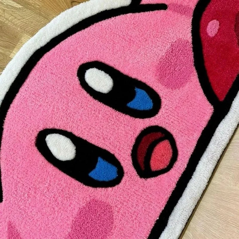 Cartoon Kawaii Kirby Mat Anime Plush Rug Soft Doormat Floor Mat Carpet Home Living Bath Room Quick Drying Anti Slip Room Decor