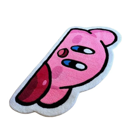 Cartoon Kawaii Kirby Mat Anime Plush Rug Soft Doormat Floor Mat Carpet Home Living Bath Room Quick Drying Anti Slip Room Decor