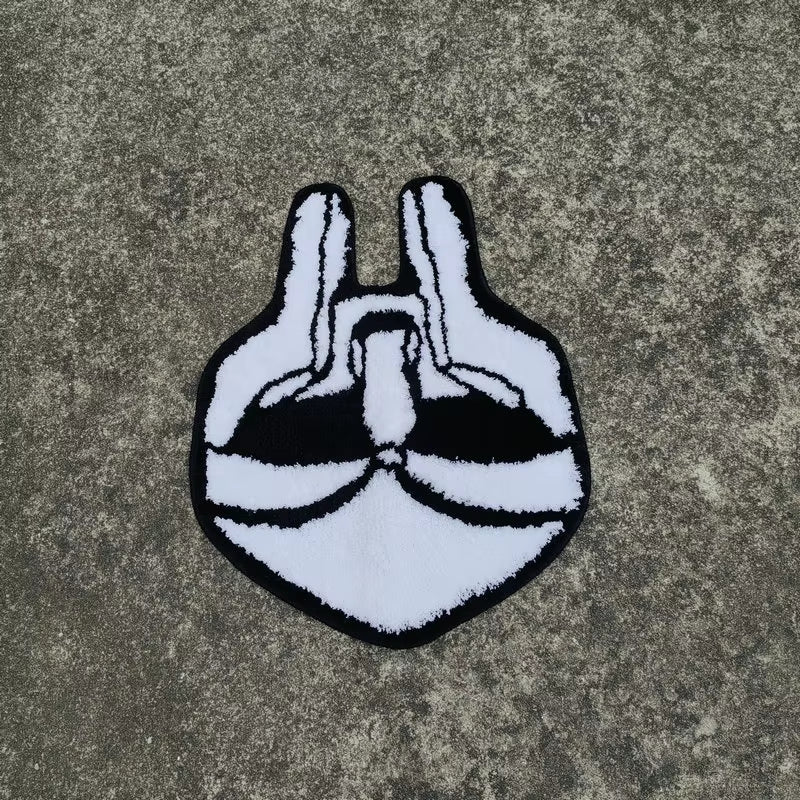 Anime Face Soft Tufting Rug Living Room Bedroom Decor Fluffy Carpets Non-Slip Bathmat Bathroom Cloakroom Mat Floor Pad Boy Gifts